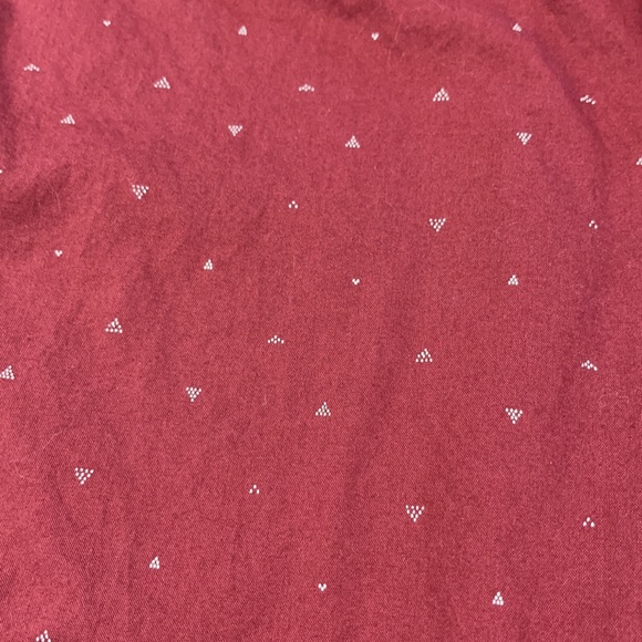 American Eagle Burgundy Cotton Short Sleeve Shirt - Picture 10 of 10